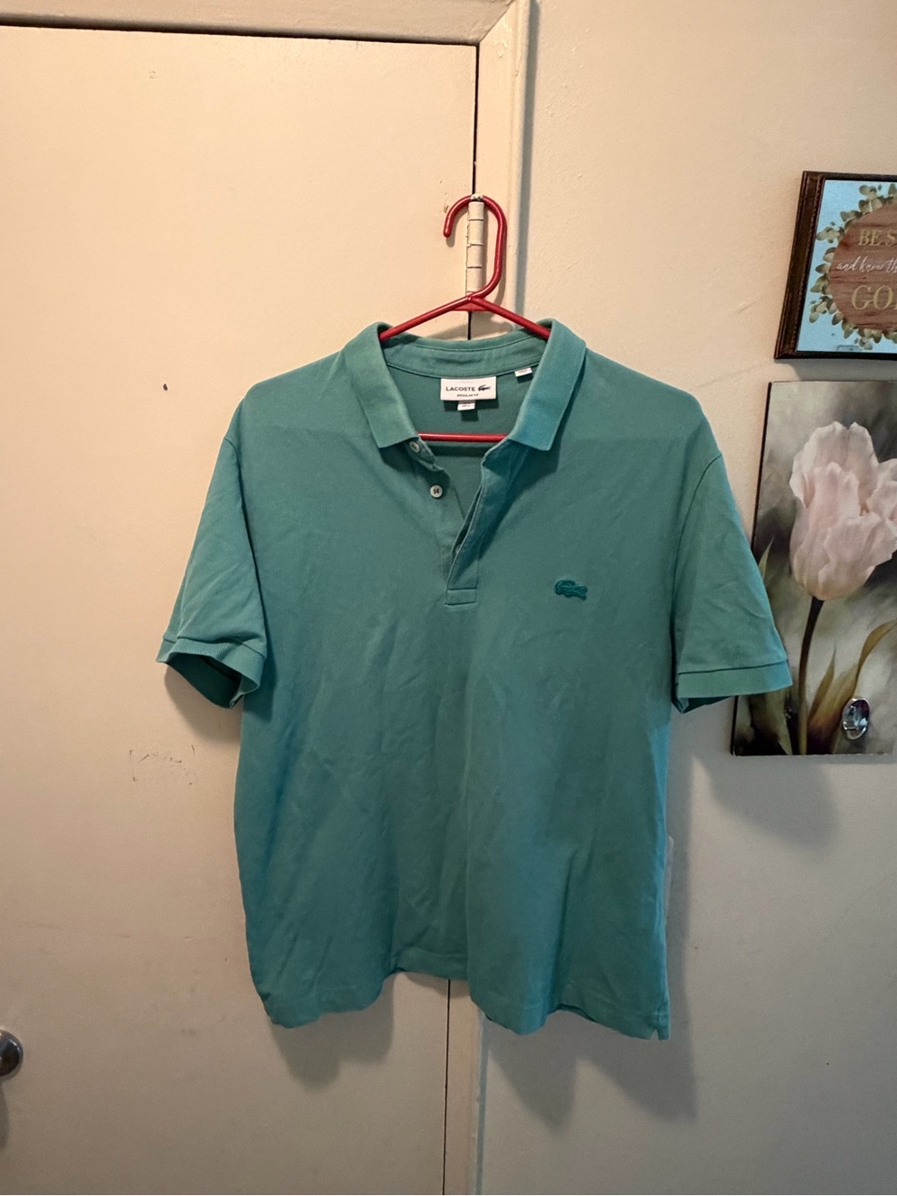 Men's Lacoste Regular Fit Paris Stretch Piqué Polo Shirt in Green Large